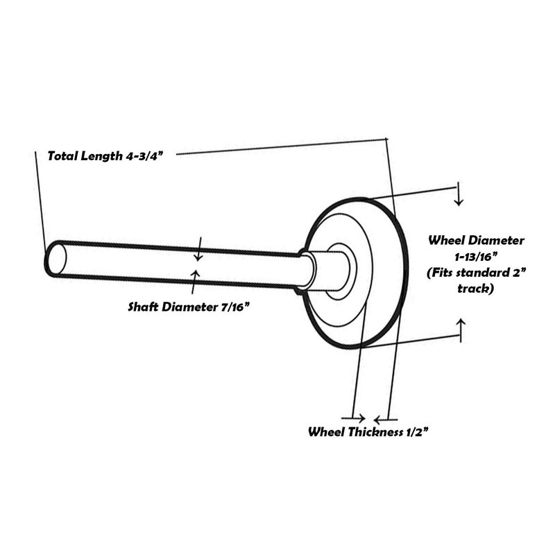 HardwareX supply 2" Nylon Sealed Garage Door Rollers, 6200ZZ High Performance Ball Bearing (10 Pack, 4" Stem) - Image 4